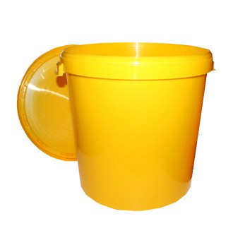 Nádoba na med plast 40 kg žltá 